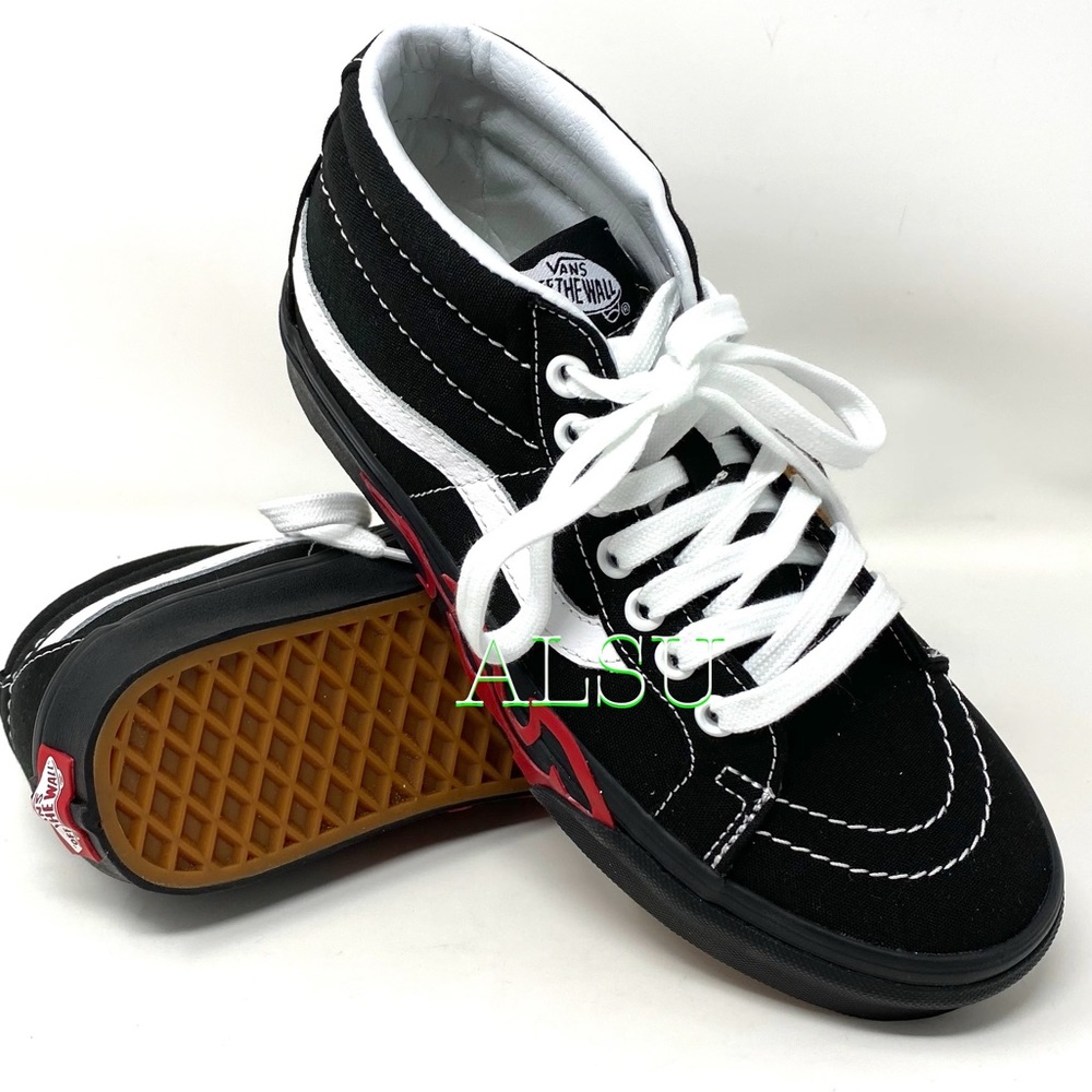 VANS SK8-Mid Reissue Flame Cut Out Suede Black W - Picture 6 of 8